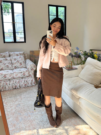 Suede Back-Lace Slouch Rider Boots SF6606