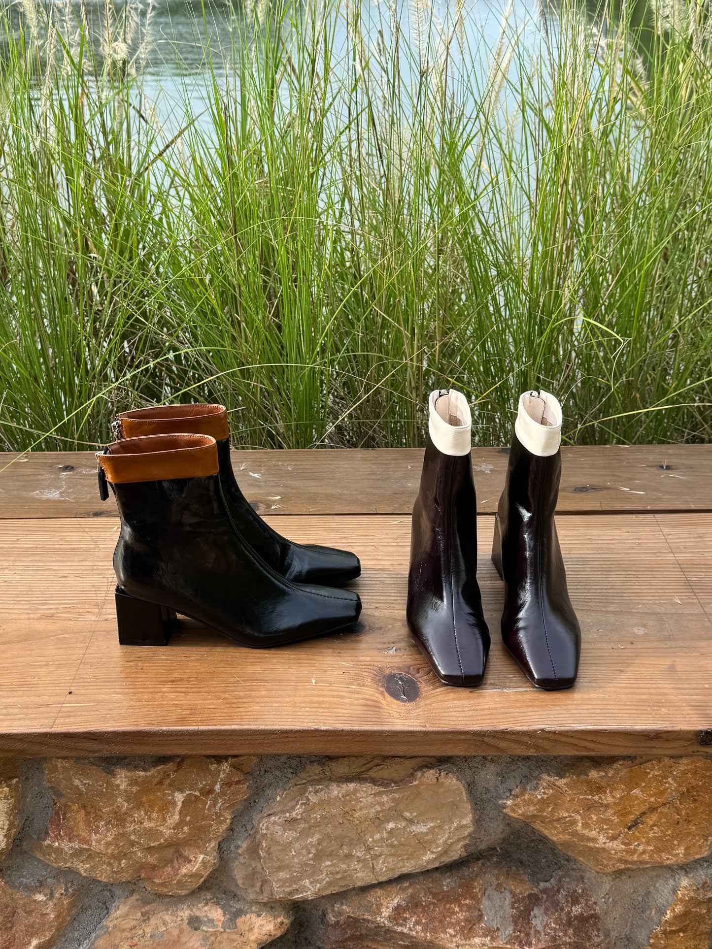 Noir Cocoa Contrast Boots ST979