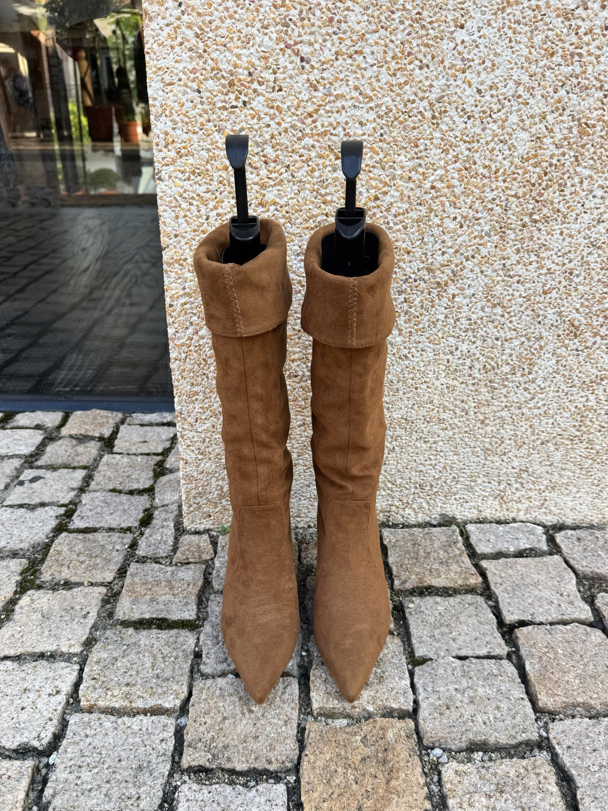 2-way Suede Knee-High Boots ST1965