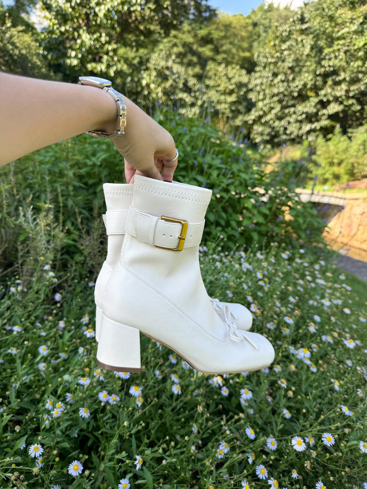 Vintage Ballet Bow Ankle Boots ST1966