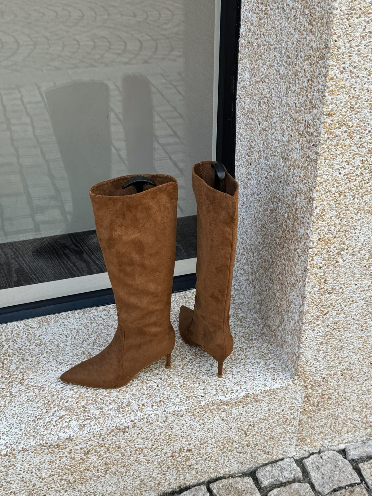 2-way Suede Knee-High Boots ST1965