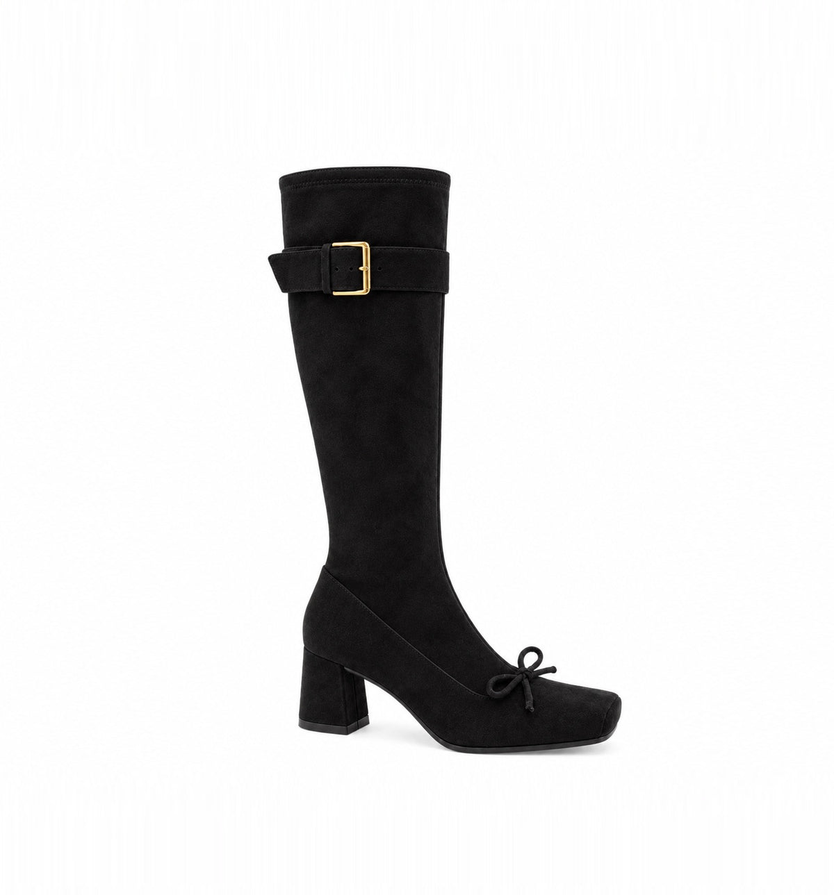 Vintage Bow Buckle Knee-High Boots ST1911