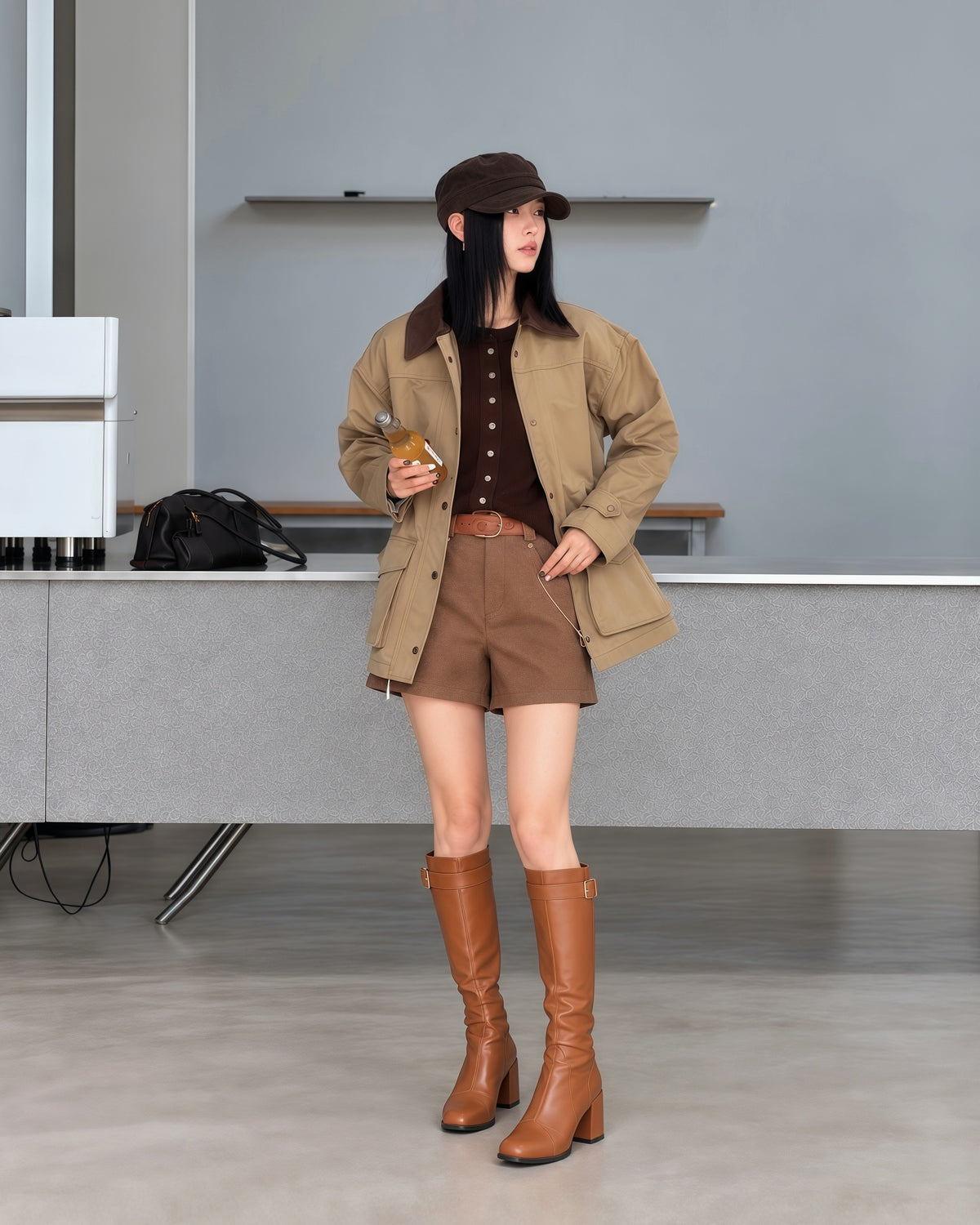 Classic Buckle Strap Knee-high Boots ST19-16