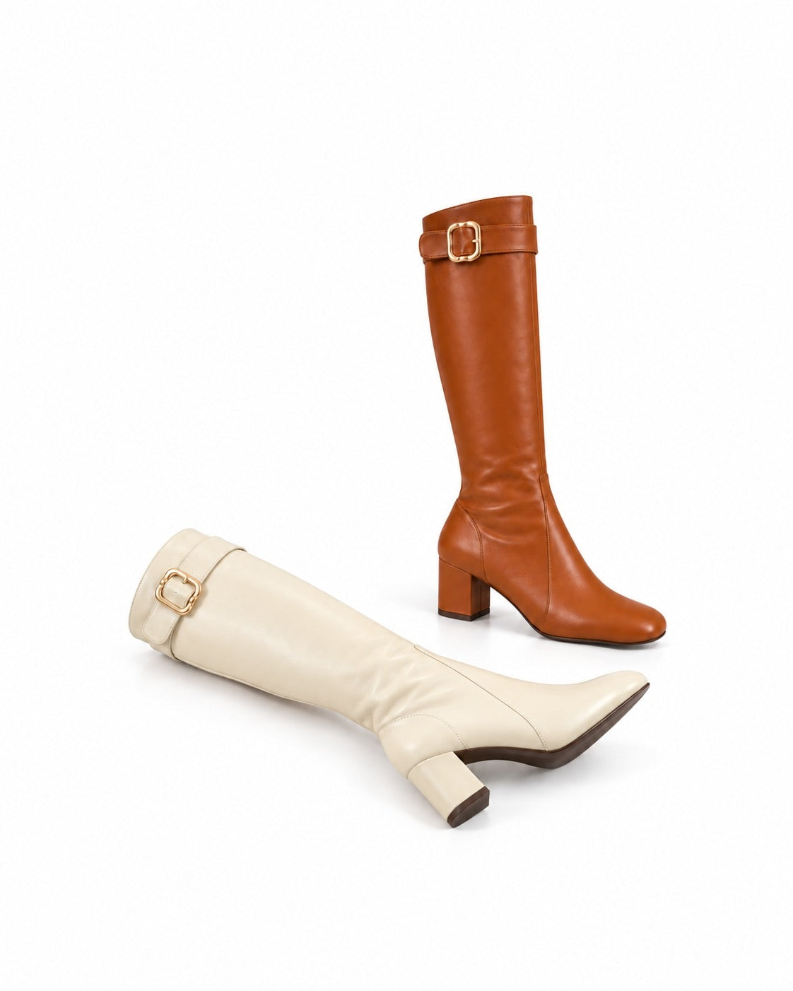 Classic Buckle Strap Knee-high Boots ST19-16