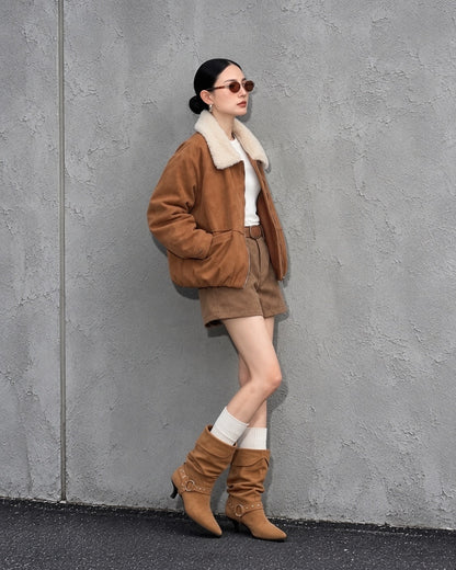 Vintage Studded Slouch Boots SF6608