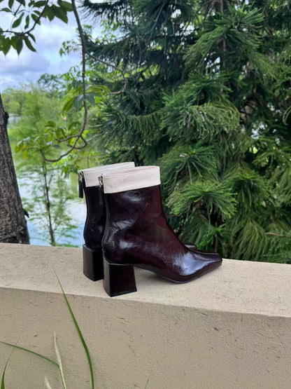 Noir Cocoa Contrast Boots ST979