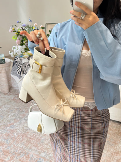 Vintage Ballet Bow Ankle Boots ST1966