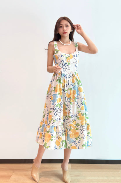 Fruity Printed Midi Dress BD90423