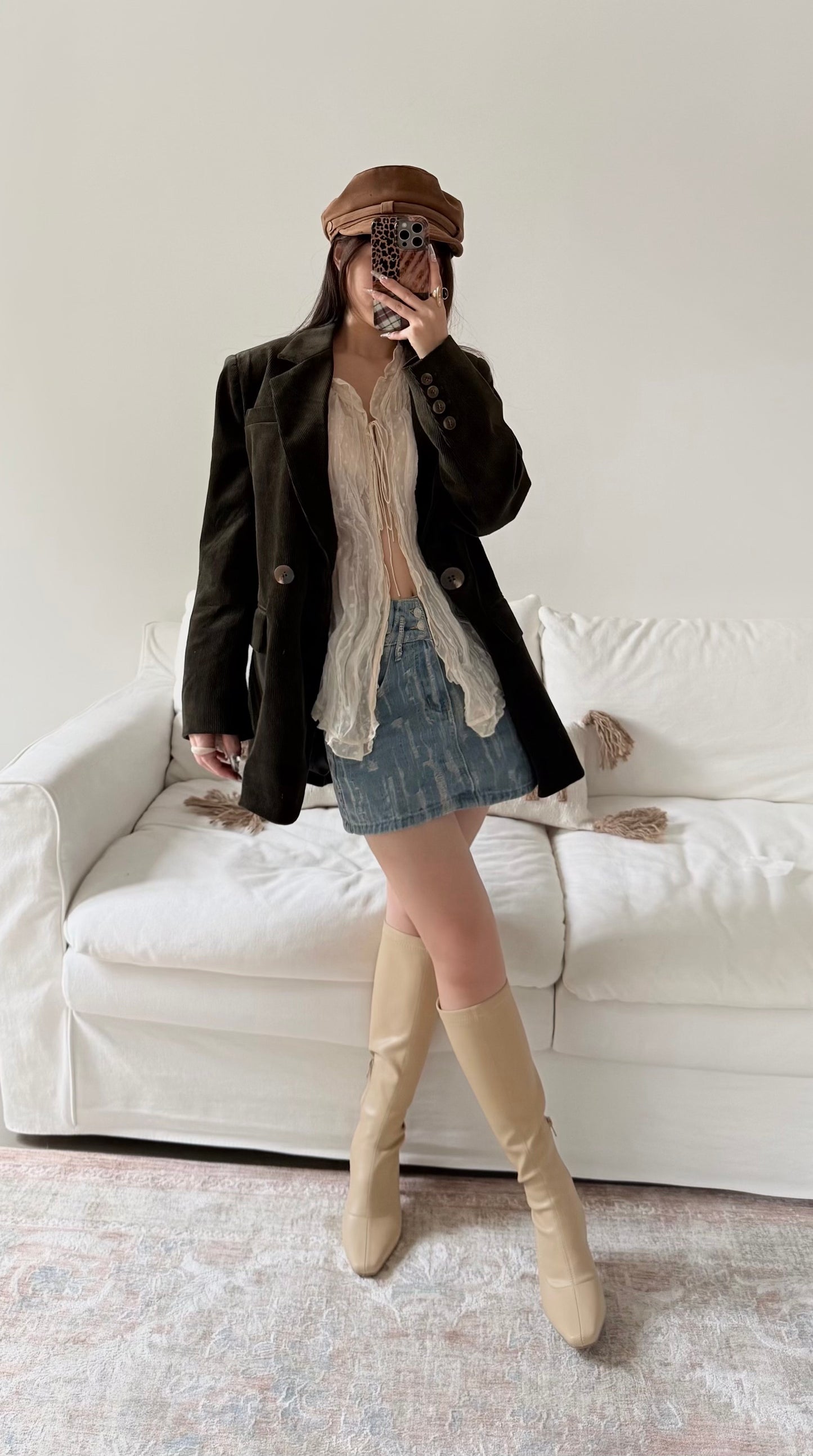 Urban Side Zipper Knee High Boots