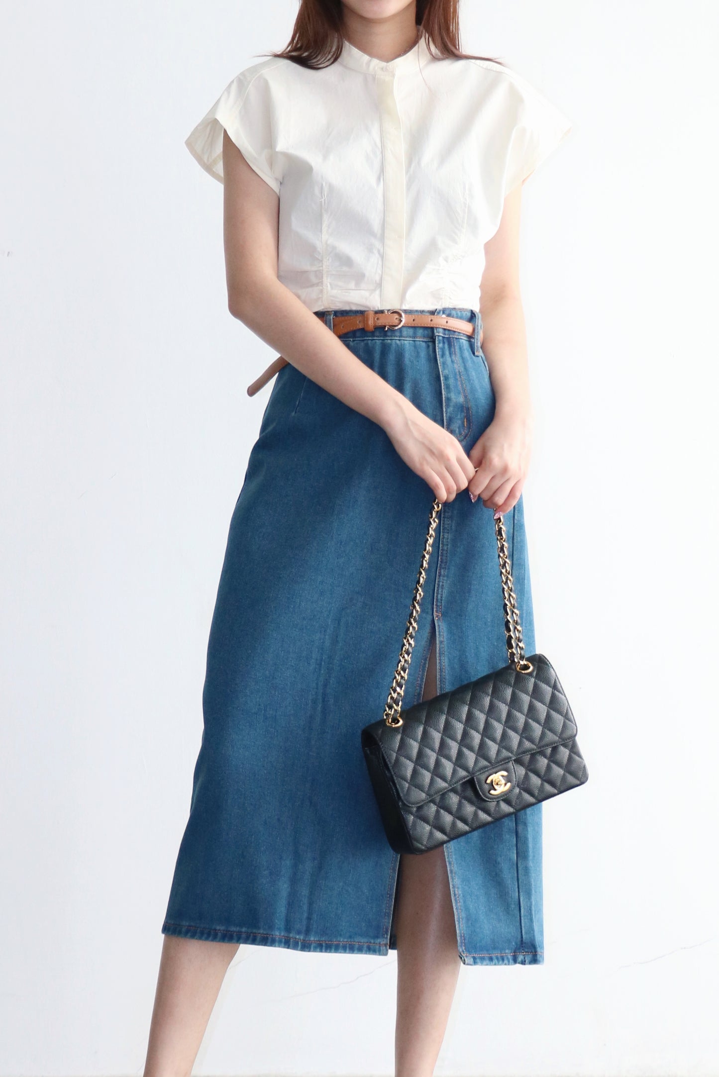 Split Denim Skirt BB072084