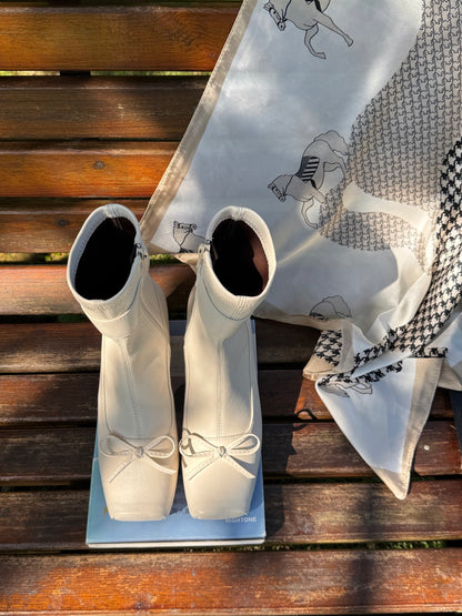 Vintage Ballet Bow Ankle Boots ST1966