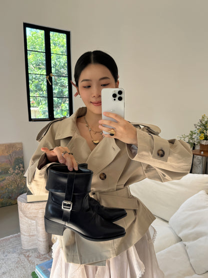 Vintage Foldable Buckle Boots SW1816
