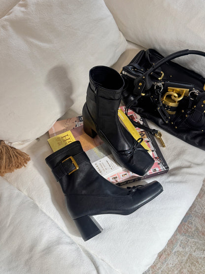 Vintage Ballet Bow Ankle Boots ST1966