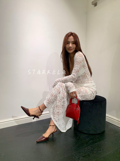 Ankle Strap Studded Heels ST8-260