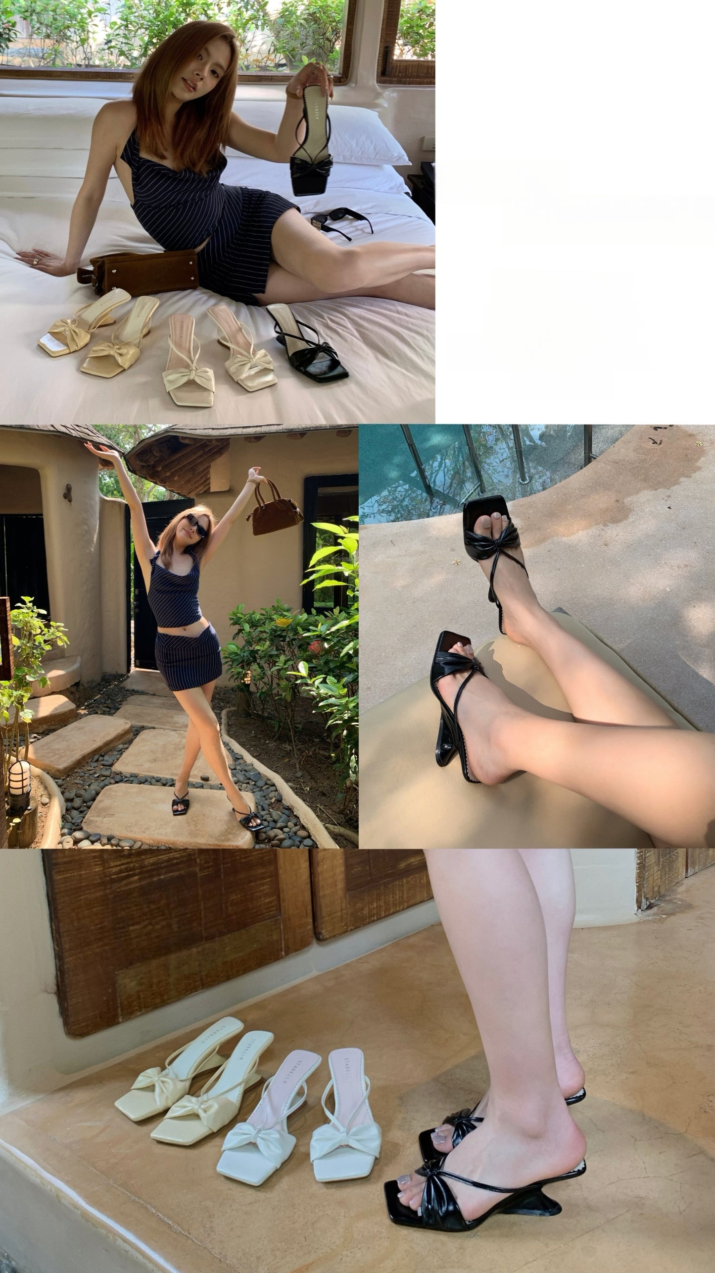 Starkela Ribbon Curve Heels ST8-285