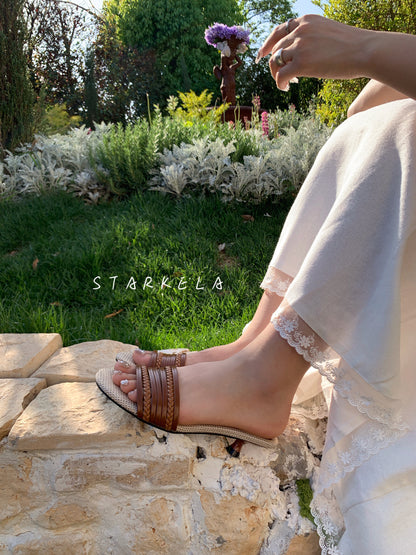 Starkela Bohemia Woven Kitten Heels ST8-288
