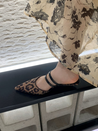Feline Double Straps Heels