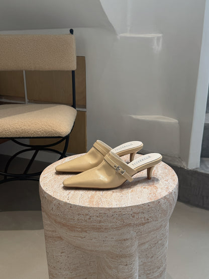 Mid Buckle Witches Heels