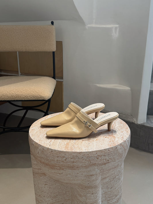 Mid Buckle Witches Heels