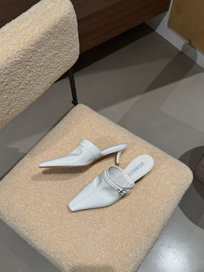 Mid Buckle Witches Heels