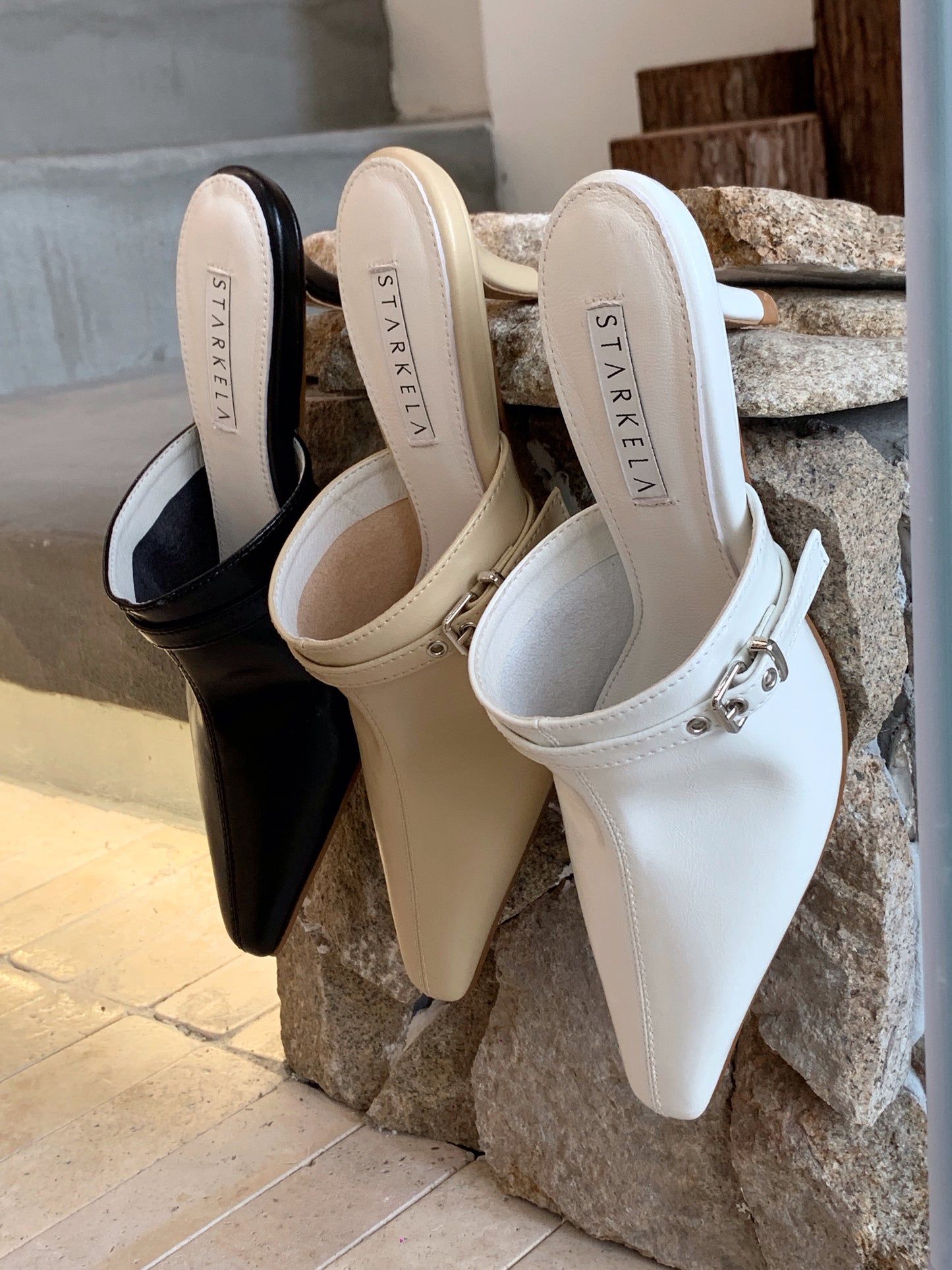 Mid Buckle Witches Heels
