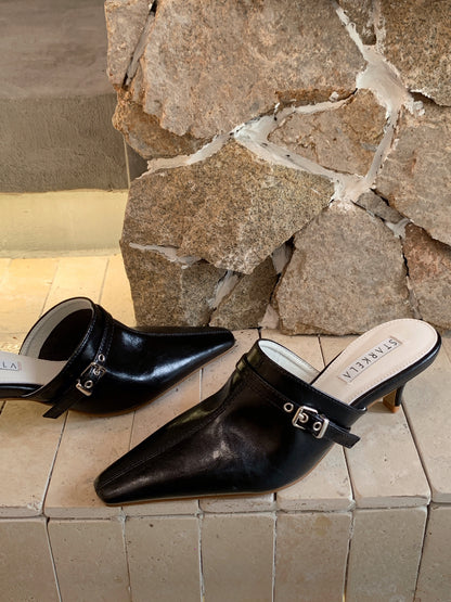 Mid Buckle Witches Heels