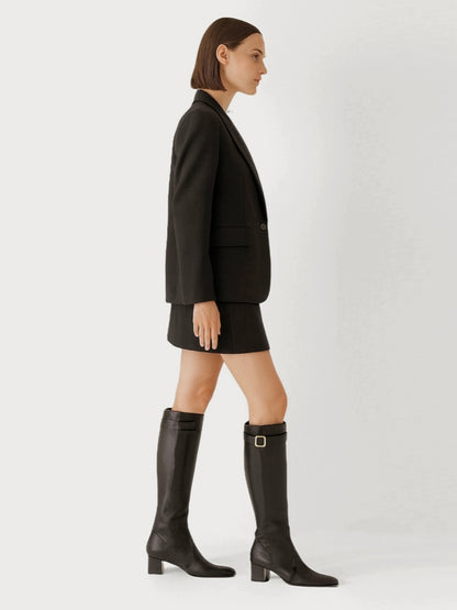 Buckle Strap Knee-high Boots (ST19-16)
