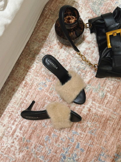 Autumn Fur Sandals Heels