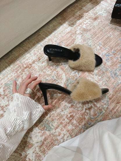 Autumn Fur Sandals Heels