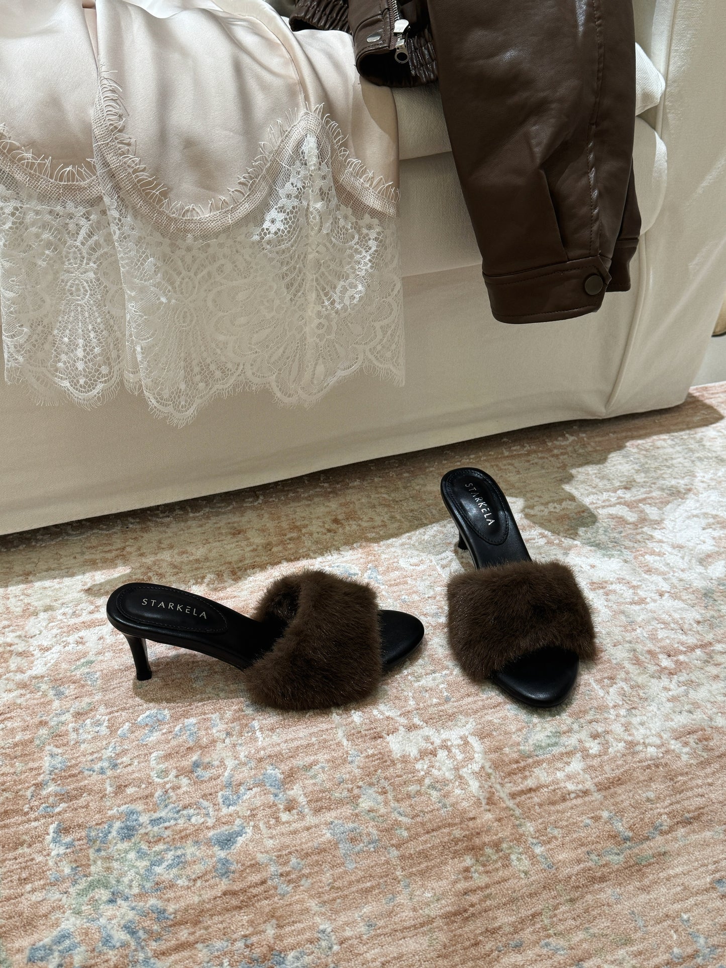 Autumn Fur Sandals Heels