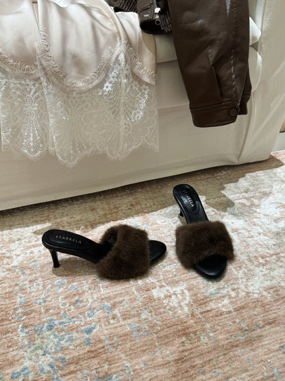 Autumn Fur Sandals Heels