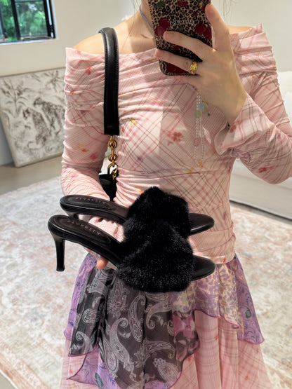 Autumn Fur Sandals Heels