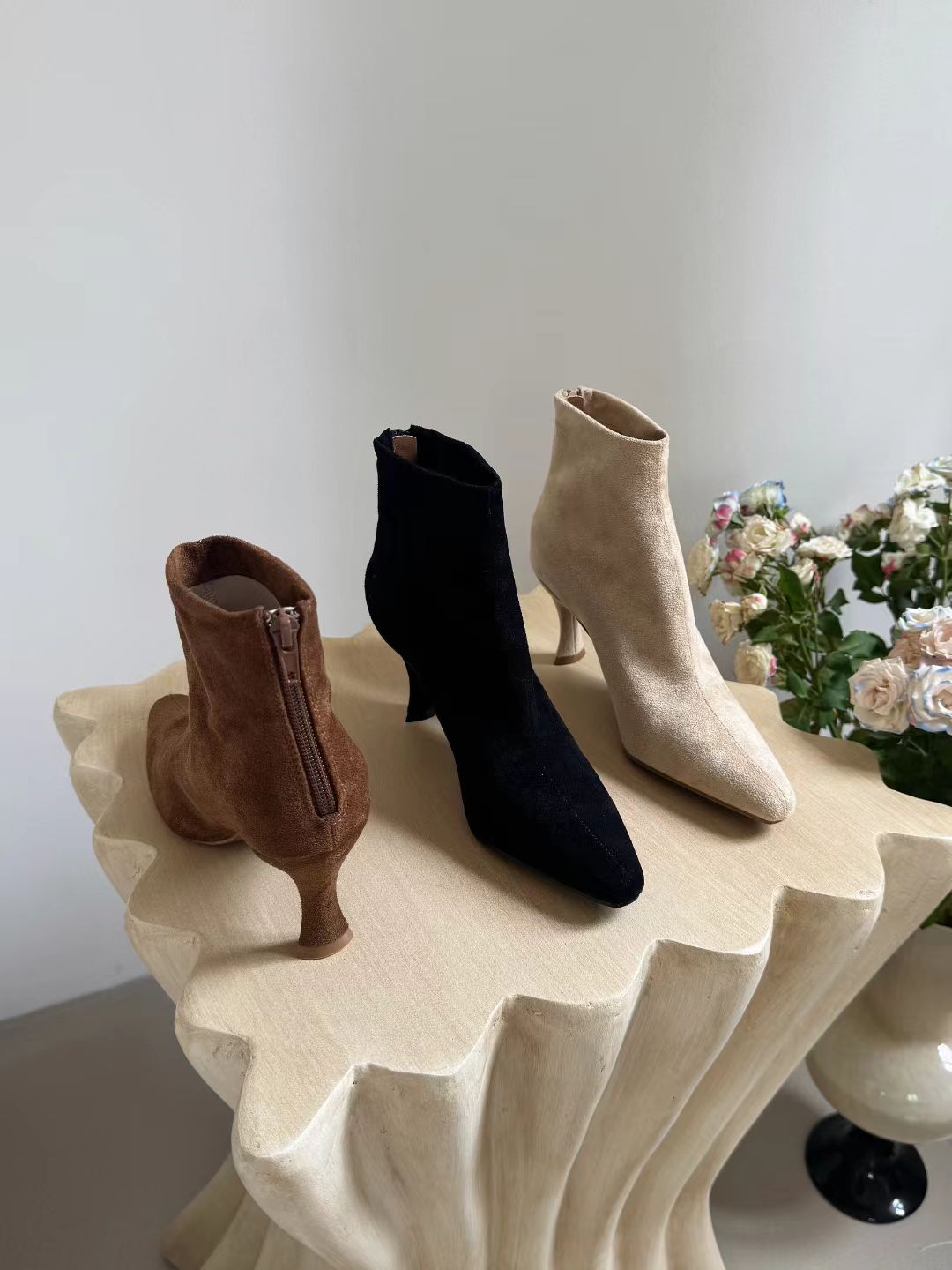 Fenla 25 Suede Pointy Ankle Boots