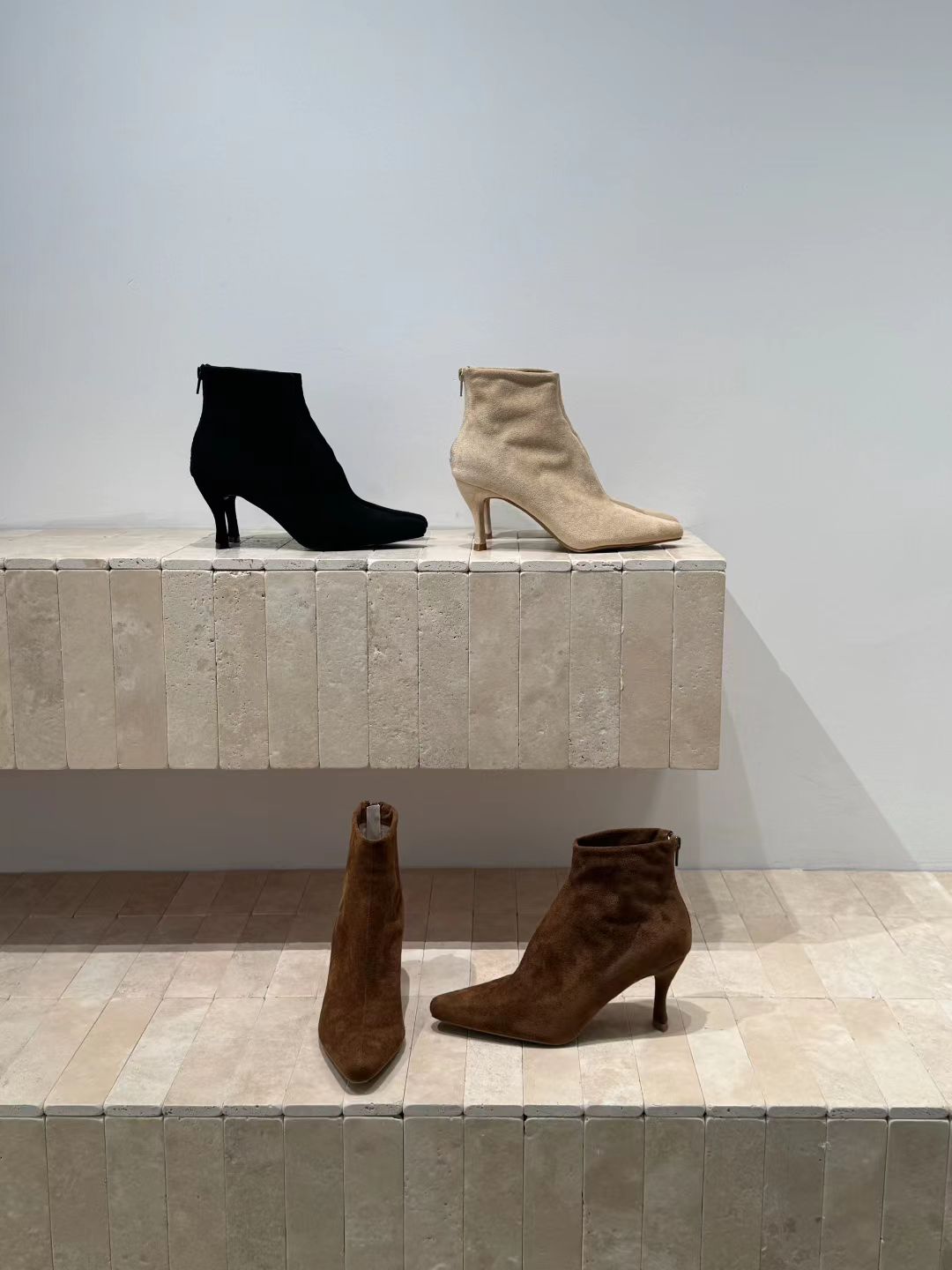 Fenla 25 Suede Pointy Ankle Boots