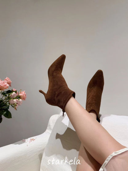 Fenla 25 Suede Pointy Ankle Boots