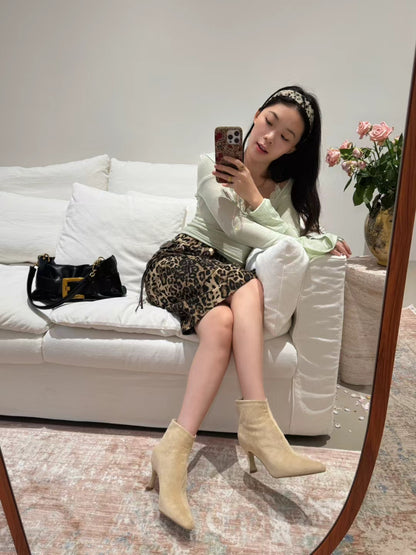 Fenla 25 Suede Pointy Ankle Boots