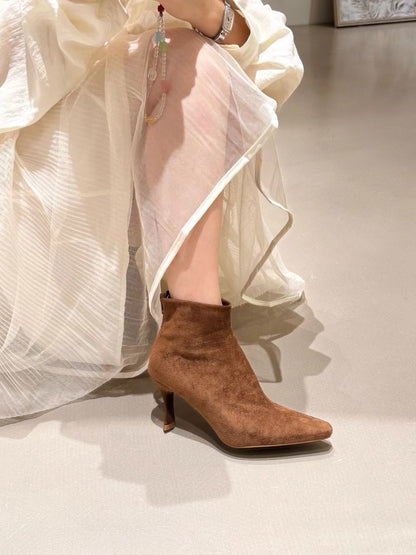 Fenla 25 Suede Pointy Ankle Boots