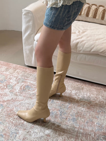 Urban Side Zipper Knee High Boots