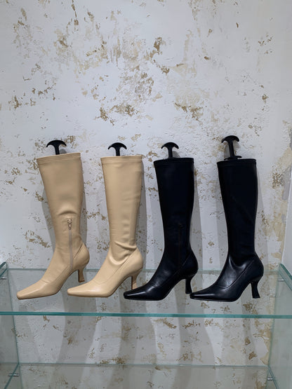 Urban Side Zipper Knee High Boots