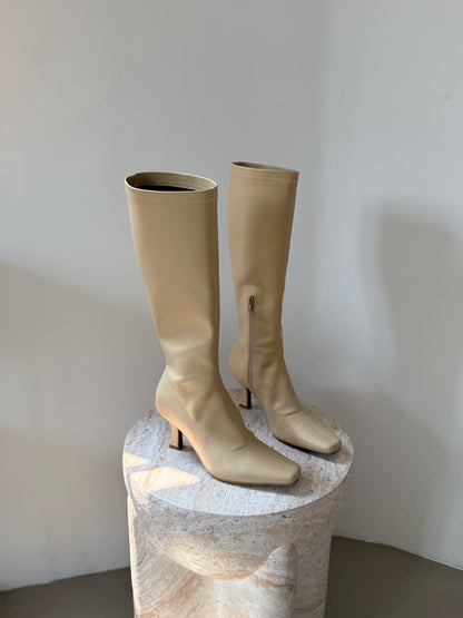 Urban Side Zipper Knee High Boots