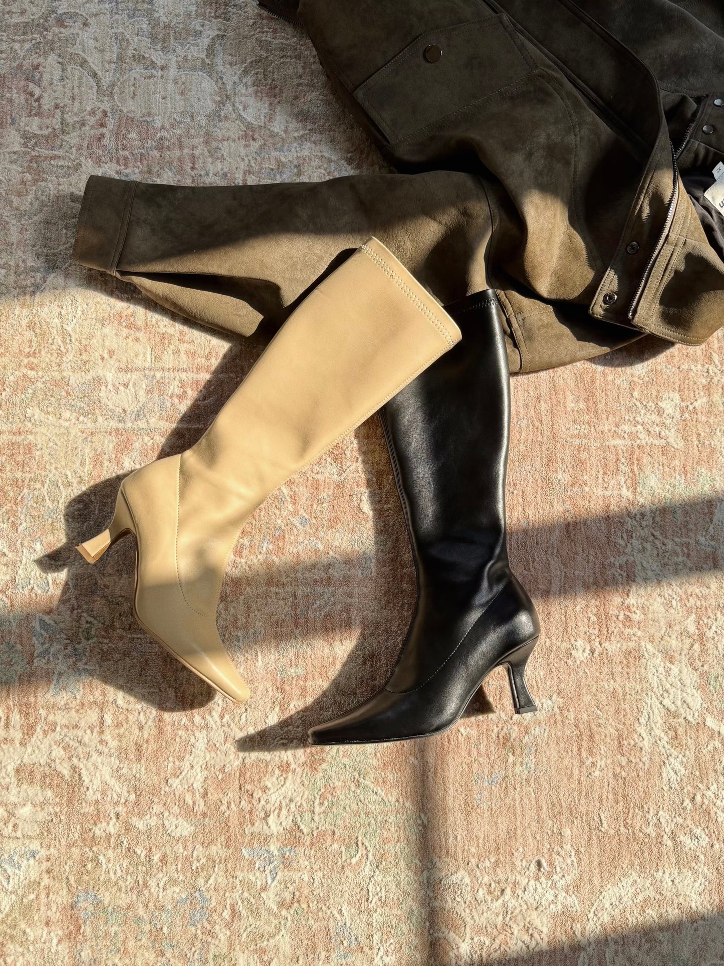 Urban Side Zipper Knee High Boots