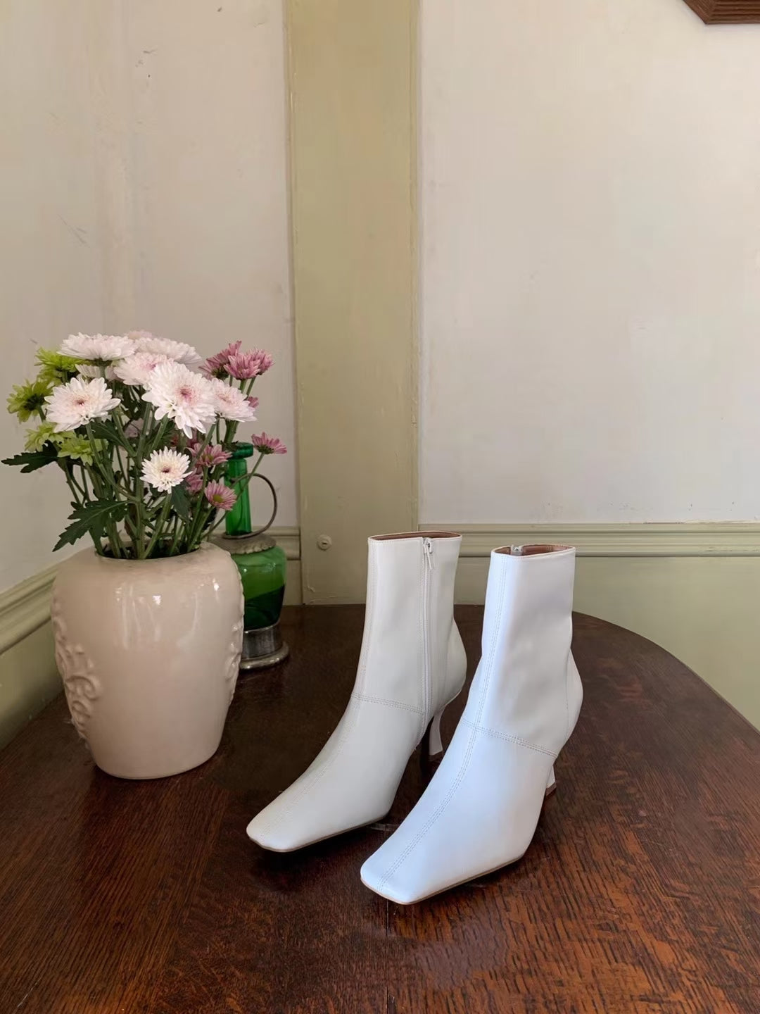 Square Toe Heeled Ankle Boots ST1828