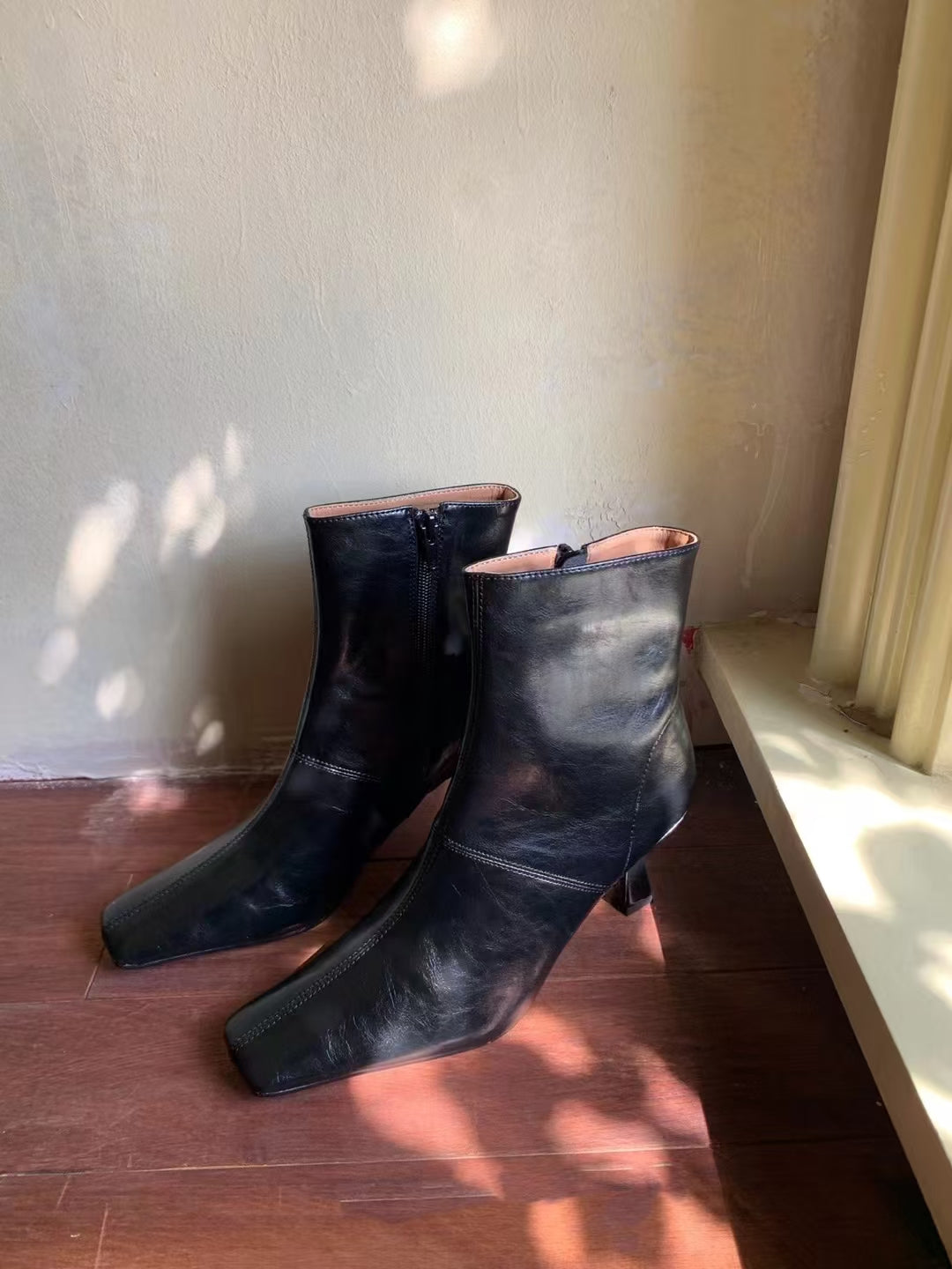 Square Toe Heeled Ankle Boots ST1828