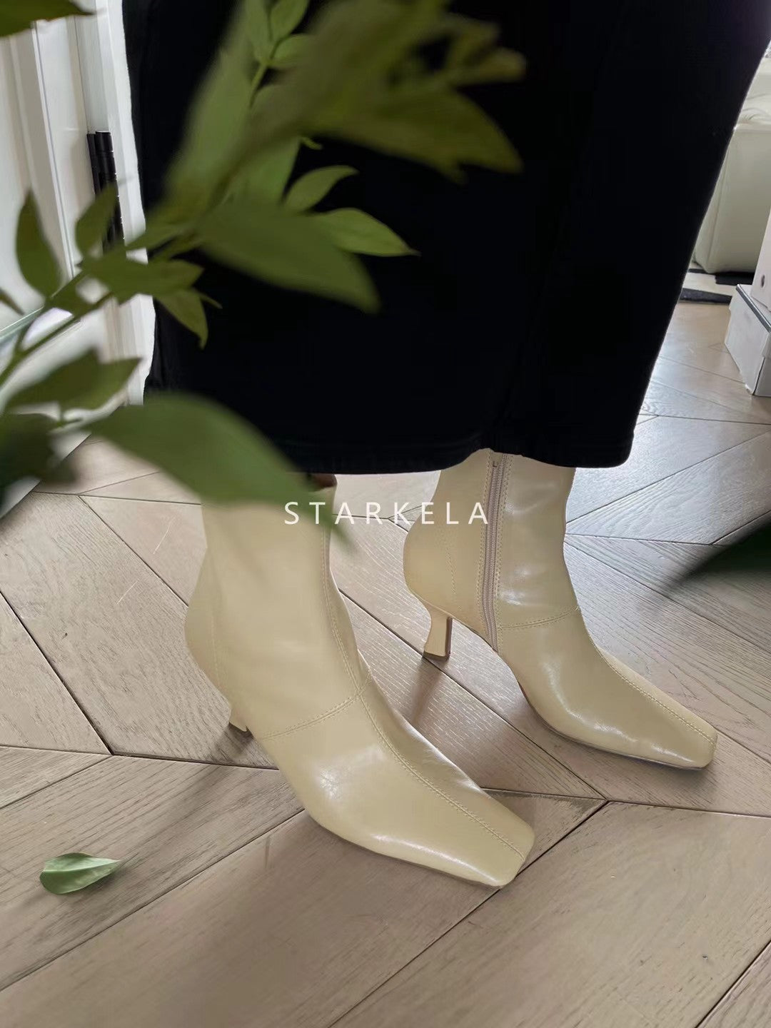 Square Toe Heeled Ankle Boots ST1828