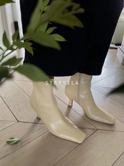 Square Toe Heeled Ankle Boots ST1828