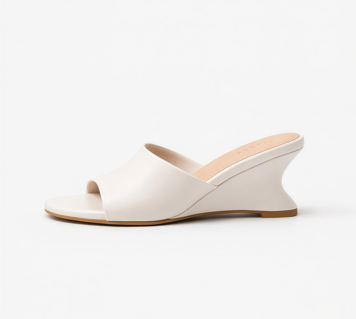 Rounded Toe Sculpted Wedge Heels ST833