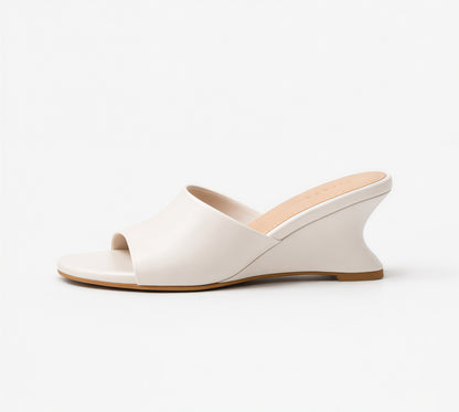 Rounded Toe Sculpted Wedge Heels ST833