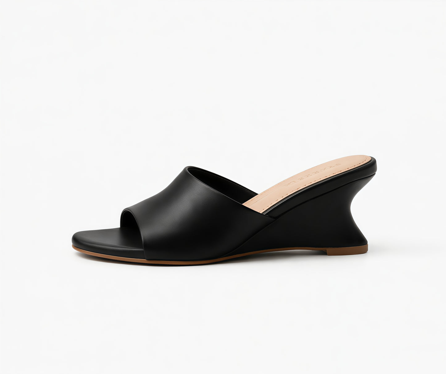 Rounded Toe Sculpted Wedge Heels ST833