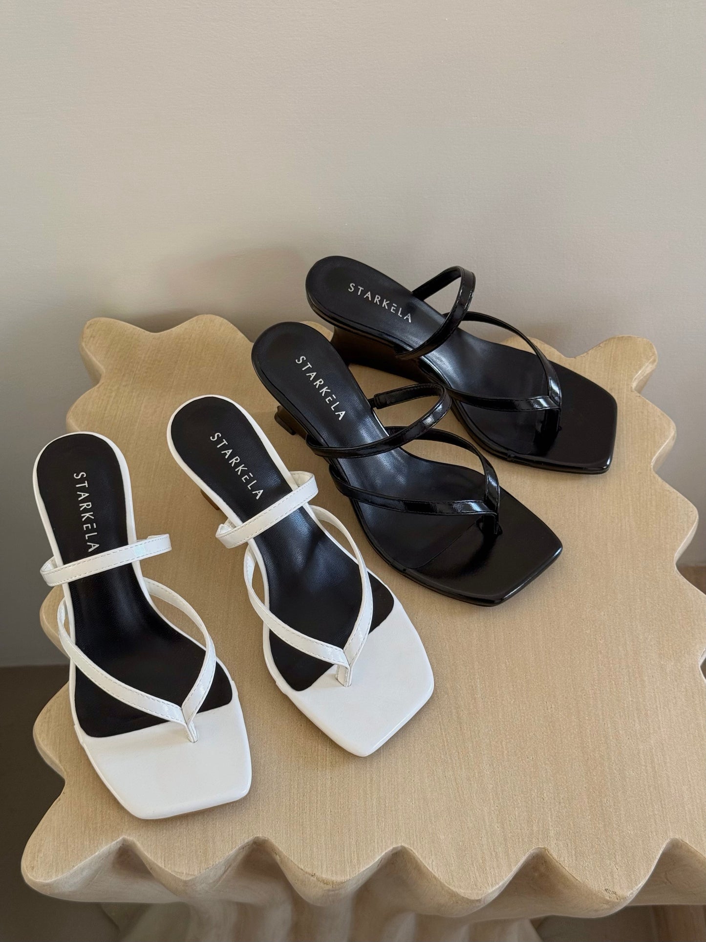 Mid-strap Curve Sandals Heels ST865