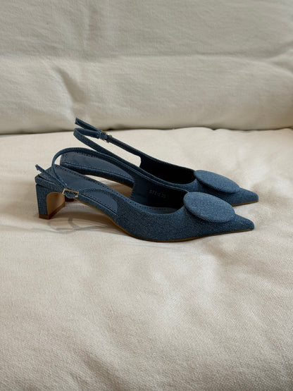 Rosette Slingback Heels ST819